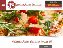 Tablet Screenshot of malarasitalianrestaurant.com